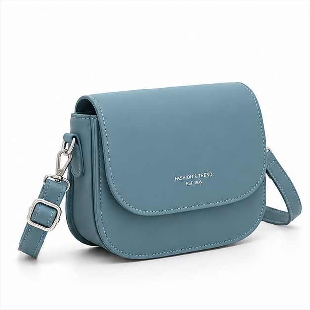 Elegant Blue Saddle Crossbody Shoulder Bag-1
