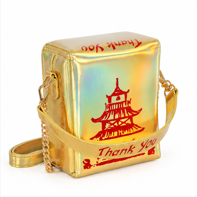 Holographic Thank You Pagoda Crossbody Bag-1