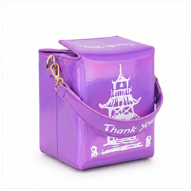 Iridescent Purple Thank You Shoulder Bag-1