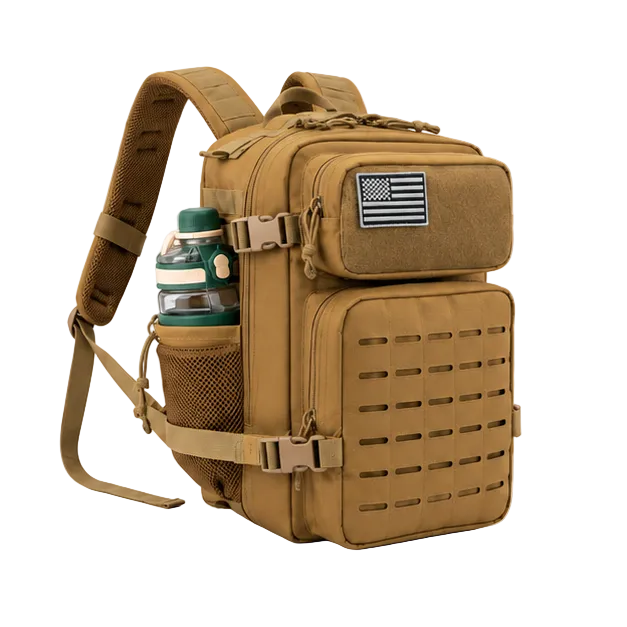 Khaki 25L Tactical Outdoor Military Backpack-1