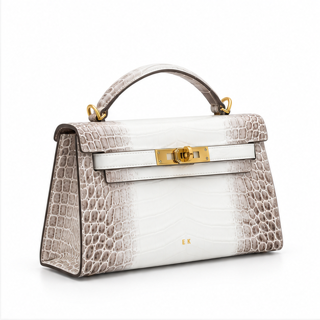 Elegant Crocodile Embossed Top Handle Handbag-1