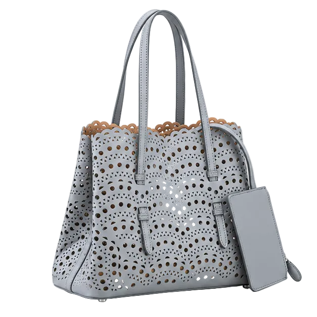 Elegant Laser Cut Structured Tote Handbag