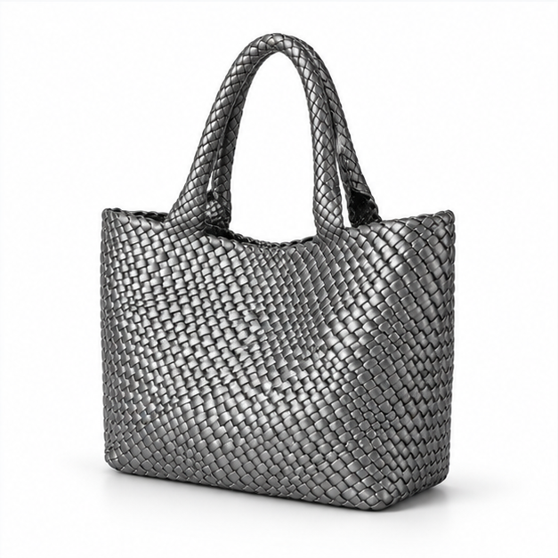 Metallic Woven Everyday Carry Tote Bag-3