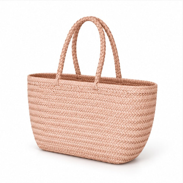 Elegant Woven Straw Everyday Tote Bag-3