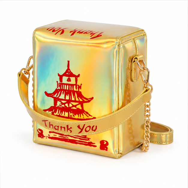Holographic Thank You Pagoda Crossbody Bag-4