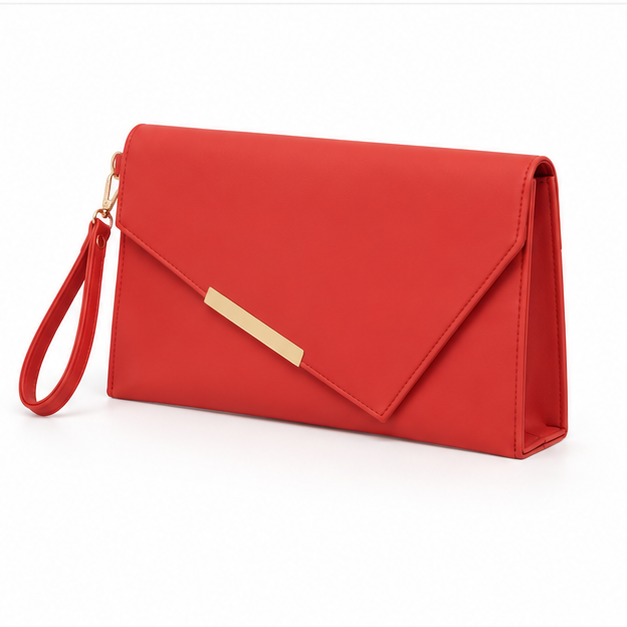 Red Envelope Clutch Wristlet Evening Bag-3
