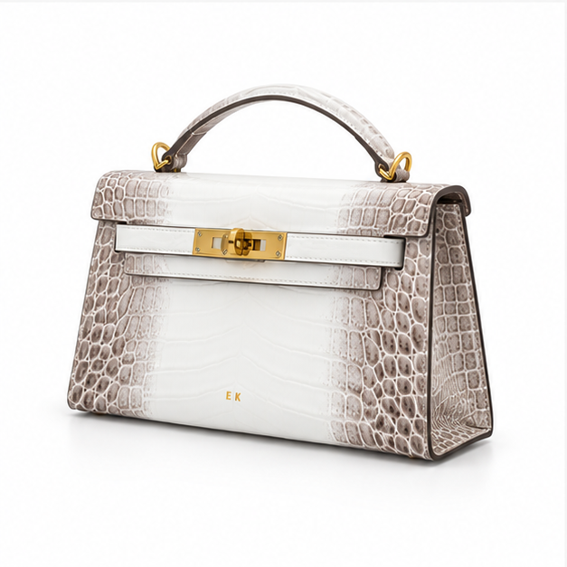 Elegant Crocodile Embossed Top Handle Handbag-3