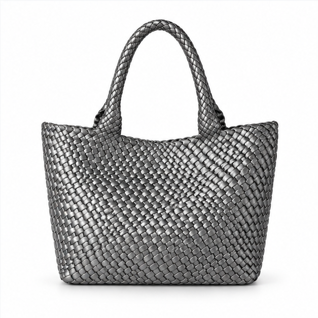 Metallic Woven Everyday Carry Tote Bag-2
