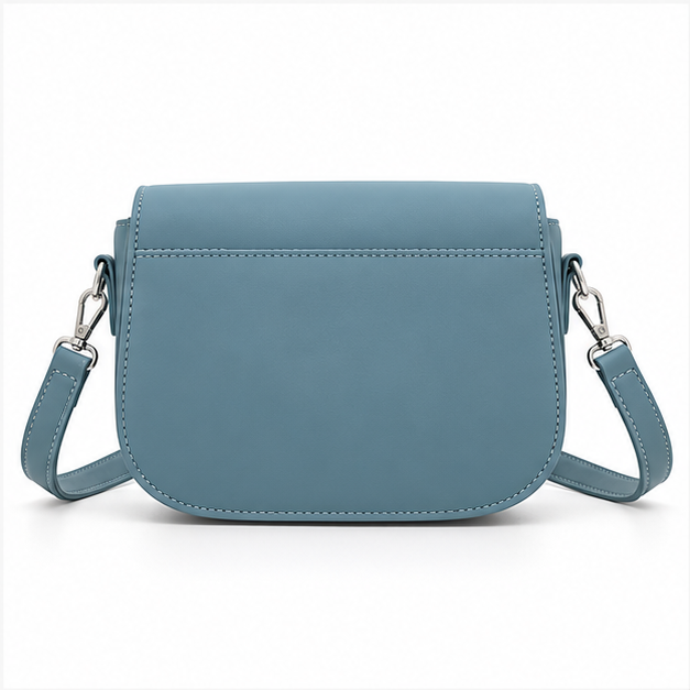Elegant Blue Saddle Crossbody Shoulder Bag-2