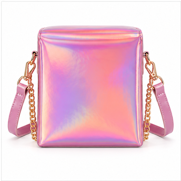 Holographic Pink Thank You Crossbody Bag-3