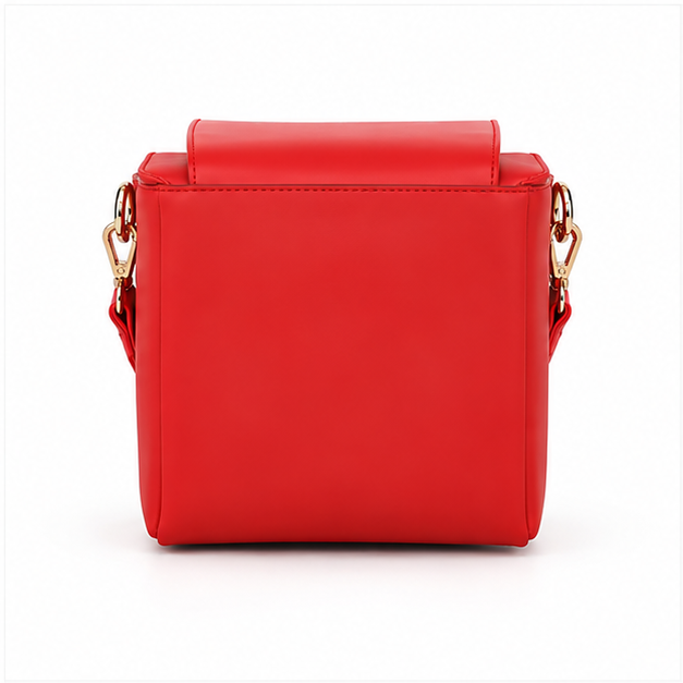 Red Pagoda Print Shoulder Crossbody Bag-3