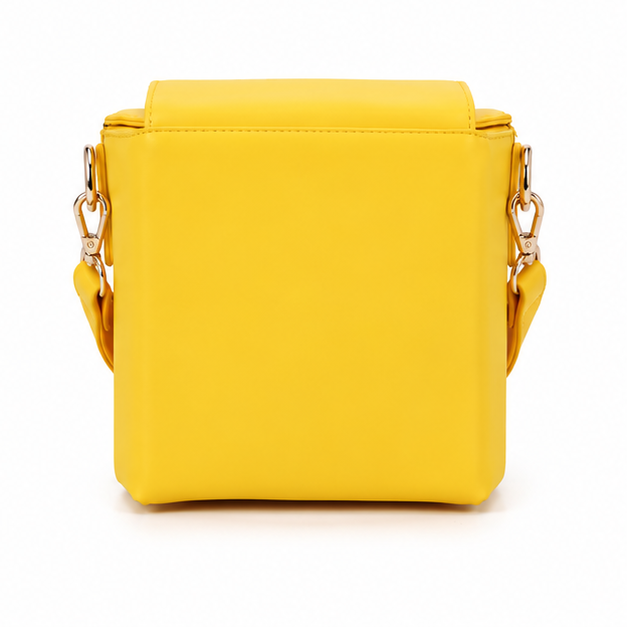 Yellow Pagoda Print Crossbody Box Bag-3
