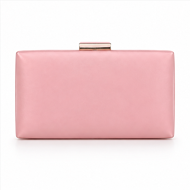 Elegant Pink Rectangular Evening Clutch Bag-2