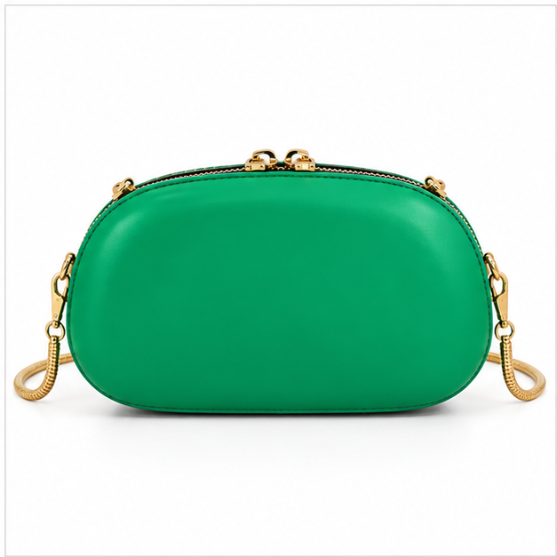Emerald Gold Statement Clutch Crossbody Bag-2