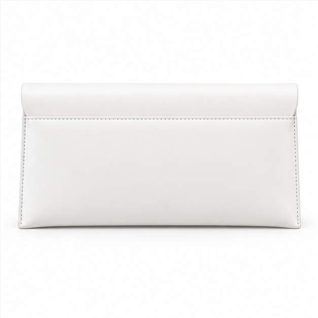 Elegant White Envelope Clutch Evening Bag-2
