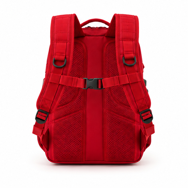 Red Tactical Multi-Compartment Outdoor Backpack-2