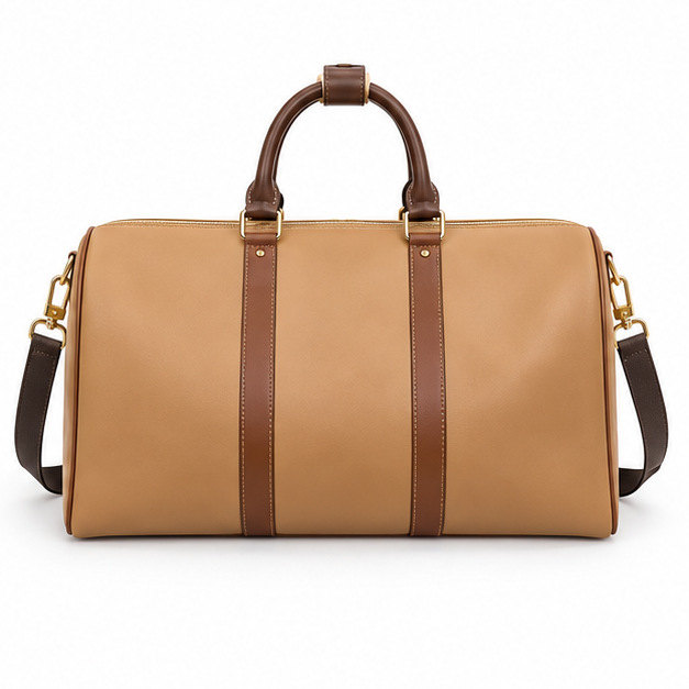 Camel Luxury Travel Duffel Shoulder Bag-2