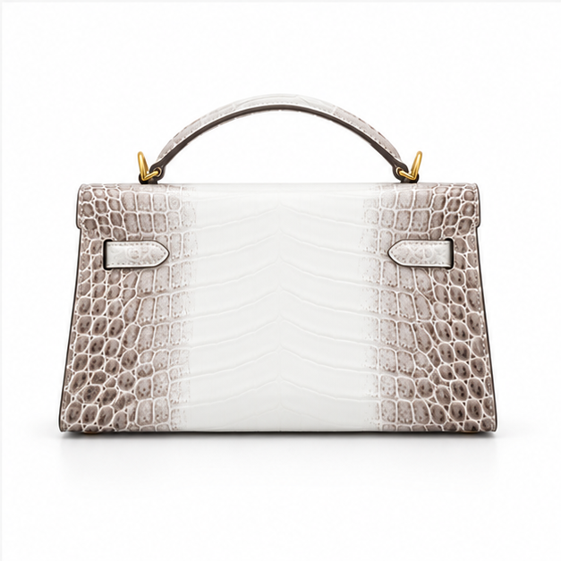 Elegant Crocodile Embossed Top Handle Handbag-2