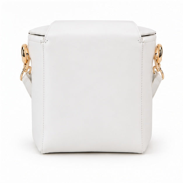 White Pagoda Print Box Shoulder Bag-3