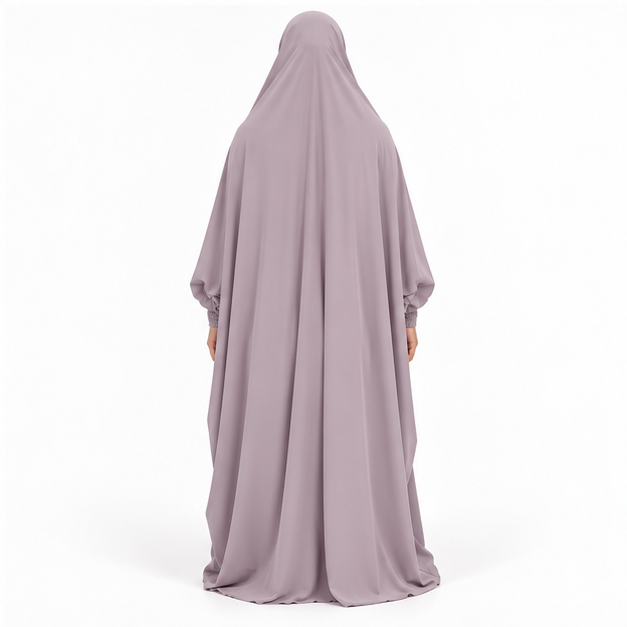 Elegant Light Purple Full Coverage Jilbab-4