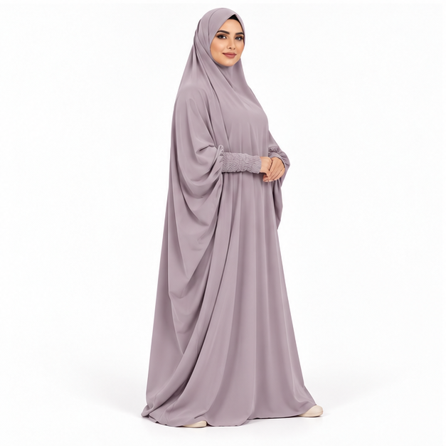 Elegant Light Purple Full Coverage Jilbab