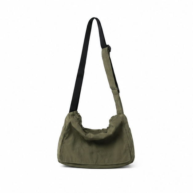 Olive Green Slouchy Hobo Shoulder Bag-4