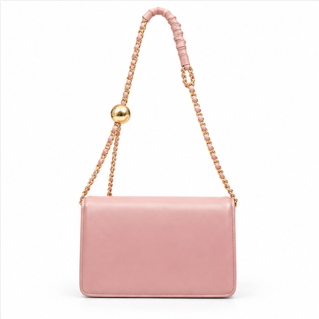 Elegant Pink Chain Shoulder Crossbody Bag
