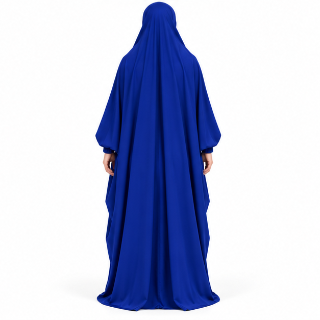 Elegant Royal Blue Full Coverage Jilbab-4