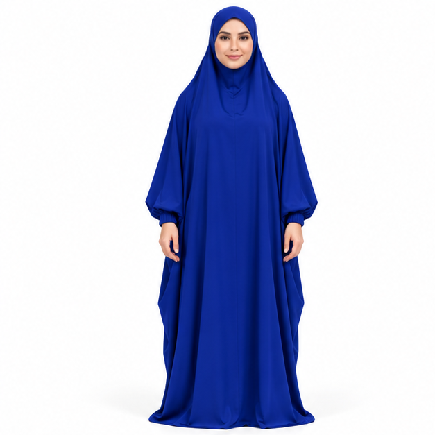 Elegant Royal Blue Full Coverage Jilbab-1