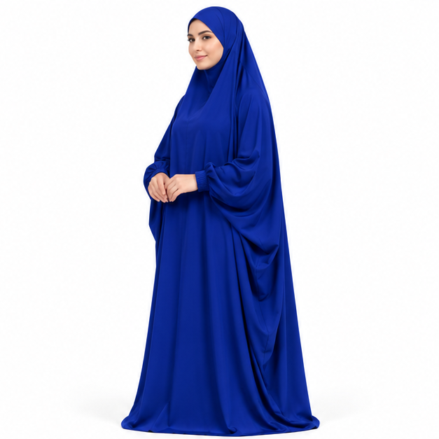 Elegant Royal Blue Full Coverage Jilbab-3