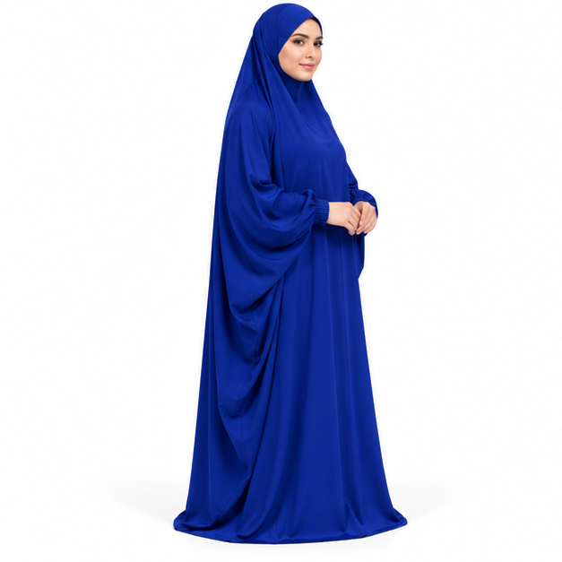 Elegant Royal Blue Full Coverage Jilbab-2