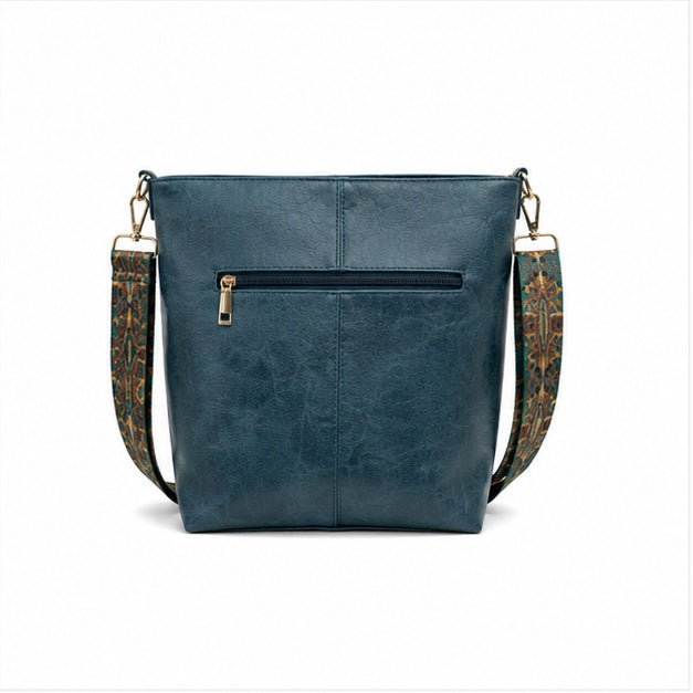 Vintage Teal Crossbody Shoulder Bag-3