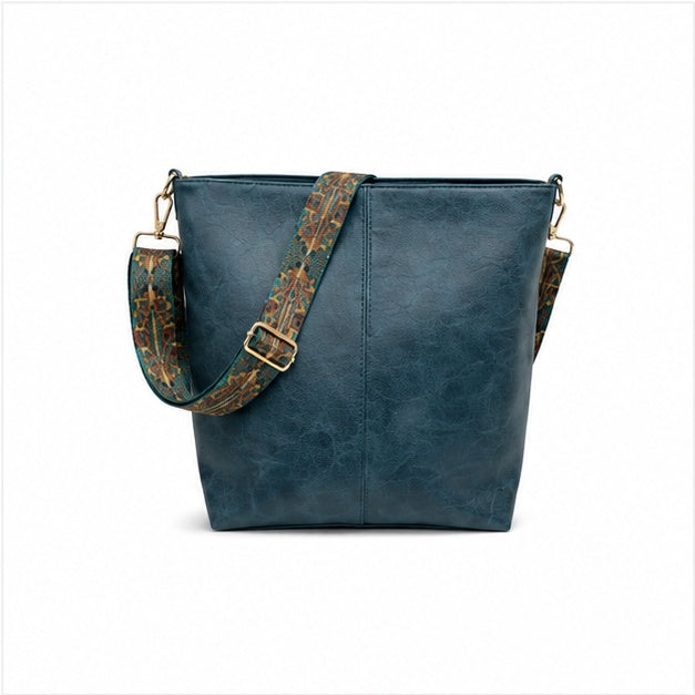 Vintage Teal Crossbody Shoulder Bag-4