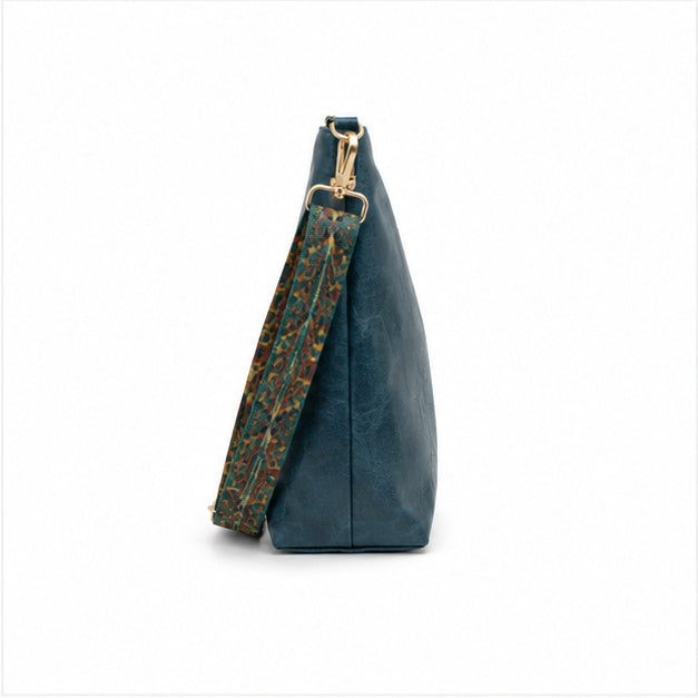 Vintage Teal Crossbody Shoulder Bag-2
